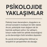 psikolojide yaklaşımlar