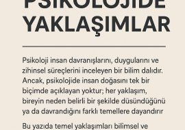 psikolojide yaklaşımlar