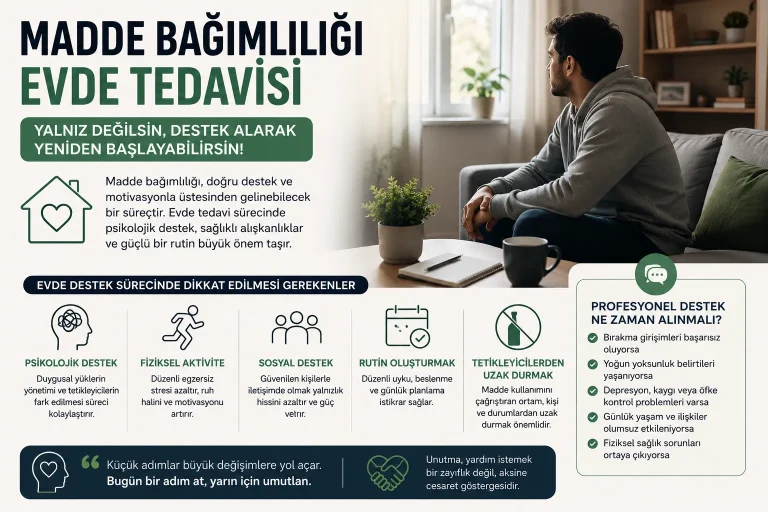 madde bağımlılığı evde tedavi süreci